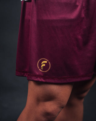 Burgundy Active Shorts